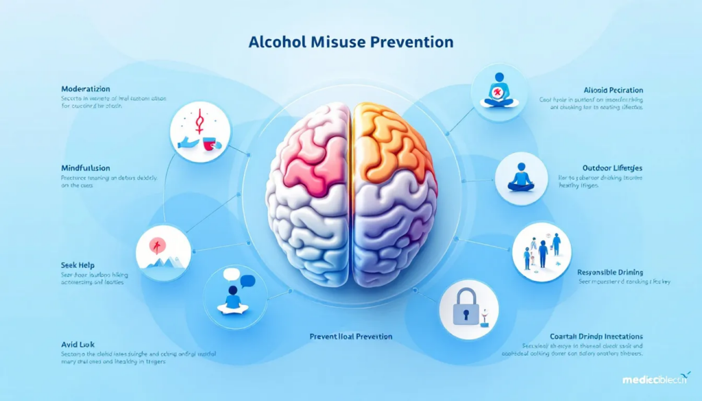 A visual guide to preventing alcohol misuse, highlighting key strategies.