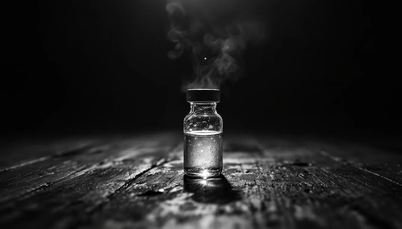 A visual representation of liquid cocaine and its faint odor.