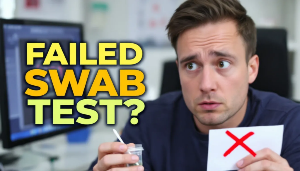 What to do if you fail a mouth swab test.